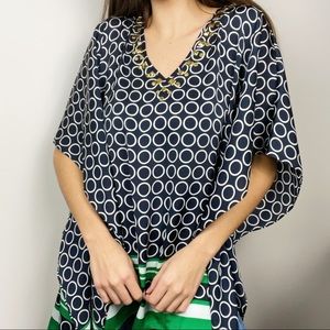 Michael Michael Kors Black & Green Circle Tunic